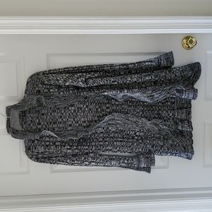 Brittany Black ruffle sweater/cardigan